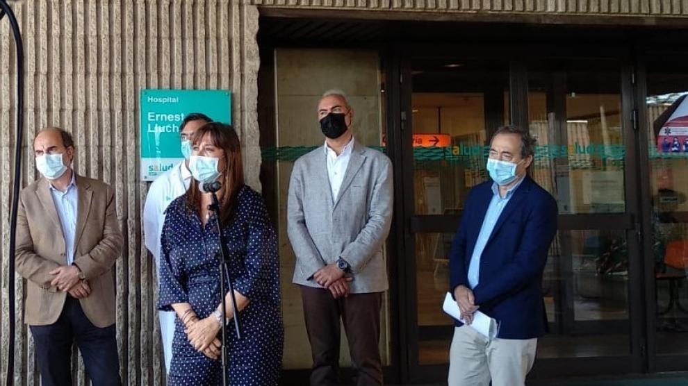Repollés, este viernes durante su visita al Hospital Ernest Lluch de Calatayud
