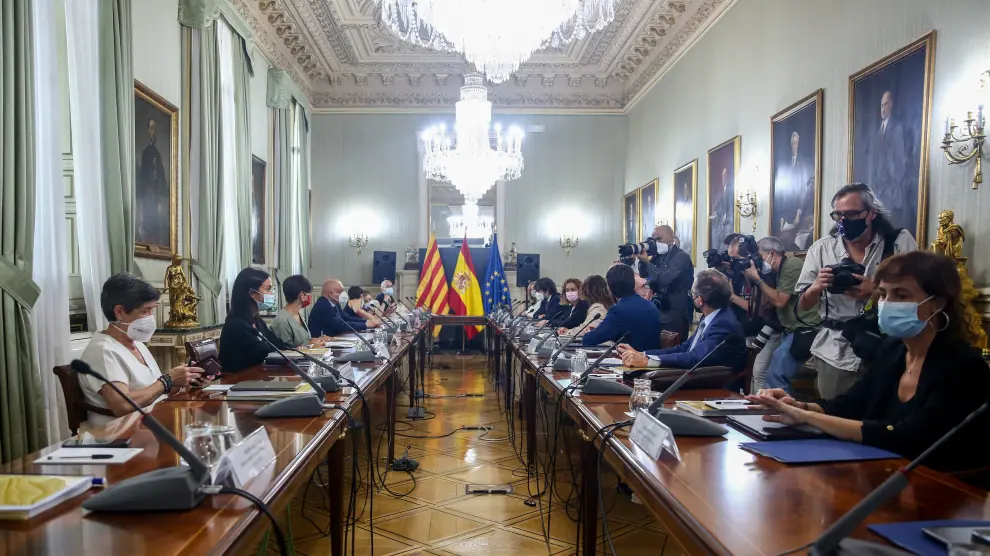 Reunión mantenida este lunes entre la comisión Estado-Generalitat de Cataluña.