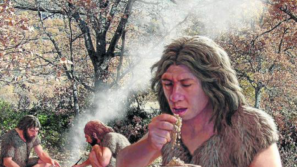 ‘Neandertales’, una de las obras de la muestra.
