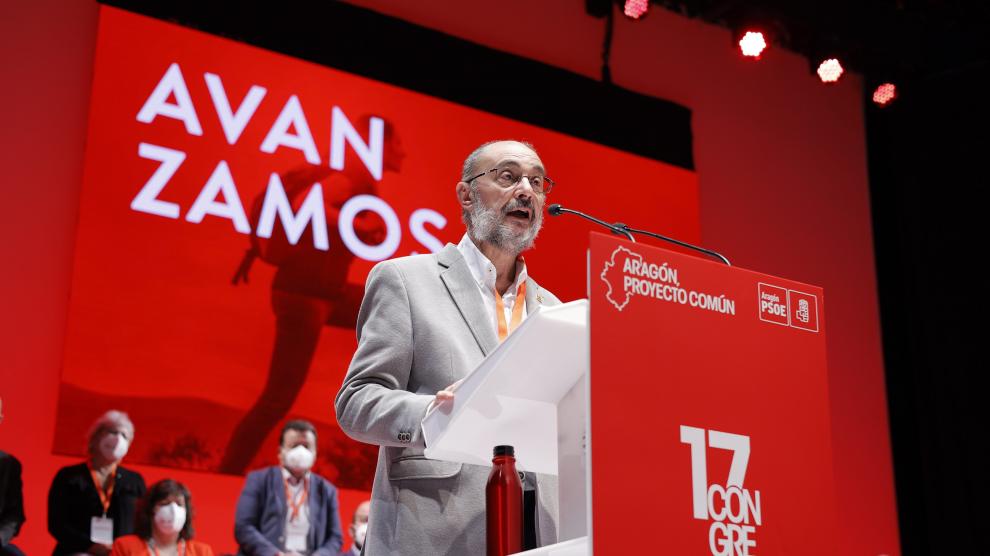 Lambán en el Congreso del PSOE Aragón
