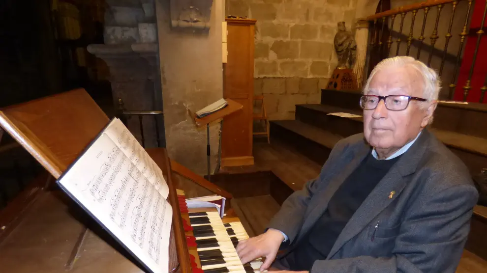 Julio Broto era el organista jubilado de la catedral de Barbastro.
