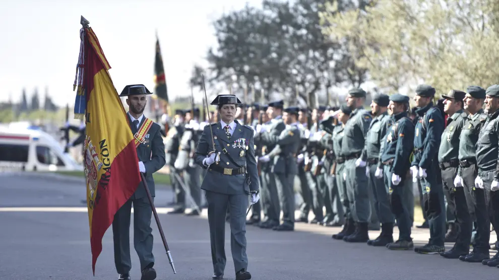 Acto de la celebración de la Guardia Civil, este miércoles en Huesca.