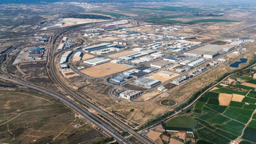 Vista aérea de Platea en Teruel.