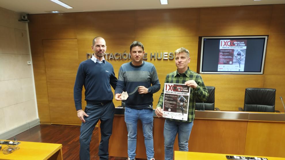 Nacho Bertomeu, Antonios Biescas y Javi García, este lunes en la presentación de la prueba.