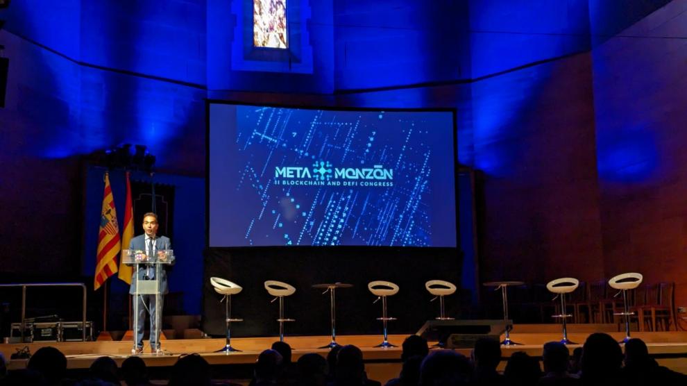 El concejal de Innovación y Transformación Digital de Monzón, Jesús Guerrero, ha intervenido este sábado en el congreso.