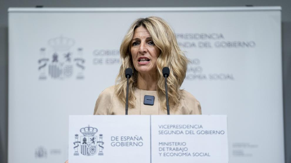 Yolanda Díaz, líder de sumar y actual vicepresidenta segunda del Gobierno y ministra de Trabajo y Economía Social.