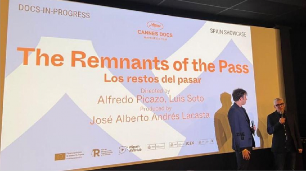Luis (Soto) y J. Alberto Andrés Lacasta presentaron la película en Cannes.