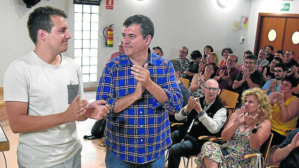 Jorge Pueyo y Joaquin Palacín, ayer, en el Comité Nacional.