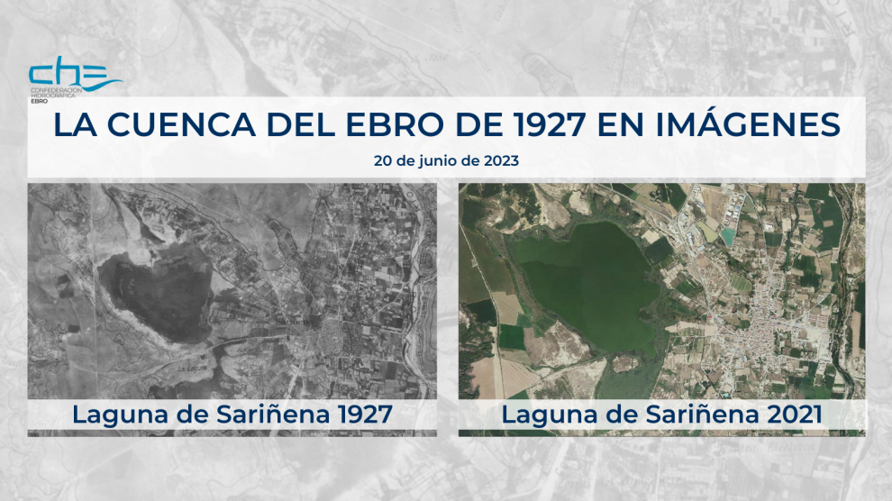 La CHE presenta el proyecto 'Georreferenciación del vuelo de 1927 en la cuenca del Ebro'.