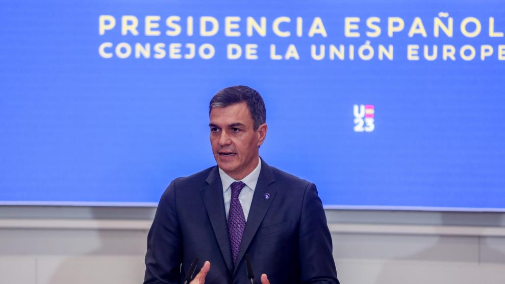 Sánchez durante un acto de la Ceoe este viernes.