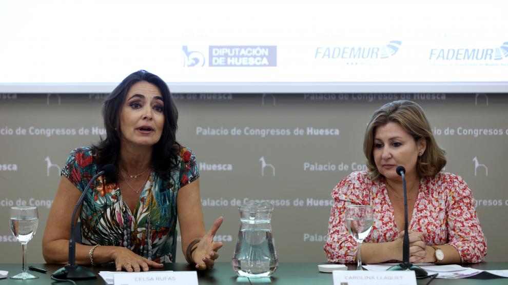 Celsa Rufas y Carolina Llaquet en la presentación del Día de las Mujeres Rurales.