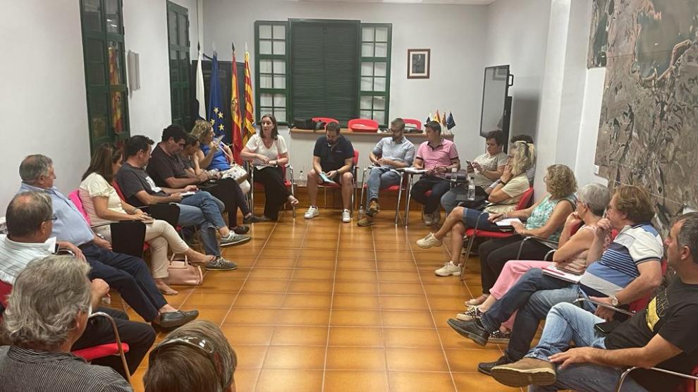 Un momento de la reunión en Alcalá de Gurrea.