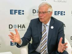 Borrell durante su entrevista con EFE