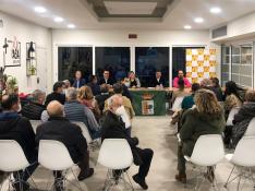 Imagen de la reunión de la Asamblea local de Fraga del PAR.