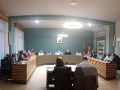 Sesión de pleno del Ayuntamiento de Fraga del jueves 31 de marzo. FOTO