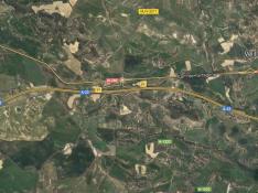 Un tramo del trazado de la autovía Huesca Lérida.  mita conservación carreteras
