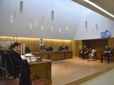 Vista del juicio por el Crimen de Broto, este lunes en la Audiencia Provincial de Huesca.