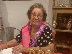Concha Pueyo sopló el lunes las velas de su 100 cumpleaños.