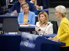 Ursula Von der Leyen en su discurso del Estado de la Unión pronunciado ante el Parlamento Europeo.