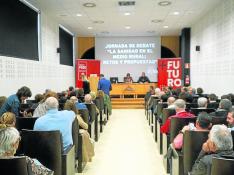 Imagen 80543170 Profesionales y representantes institucionales debatieron ayer durante una jornada celebrada en Sariñena.