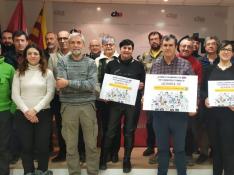 Presentación de la campaña ¡ACHUNTA-TE! en la sede de CHA en la ciudad de Huesca.