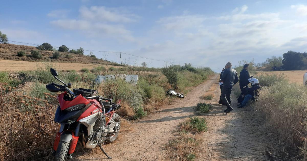Un motocycliste est blessé après être tombé d’un talus entre Berbegal et Peralta de Alcofea